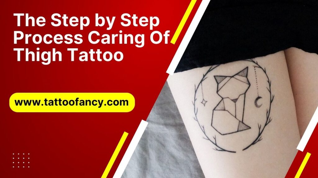 Caring Of Thigh Tattoo