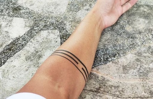 wrist hand band tattoo